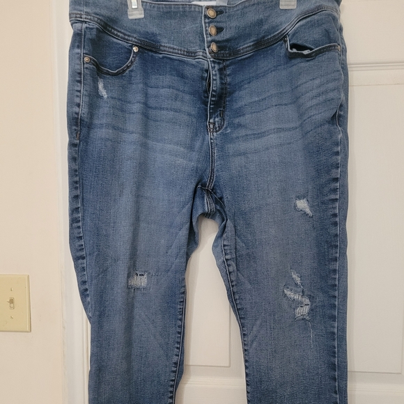 Lane Bryant Denim - Lane Bryant Distressed Jean Jeggings Size 22